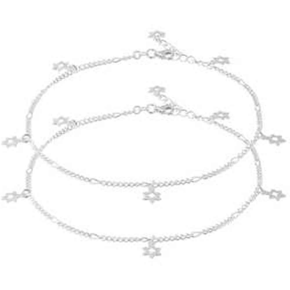 Payal Sterling Silver Anklet(Pack of 2)